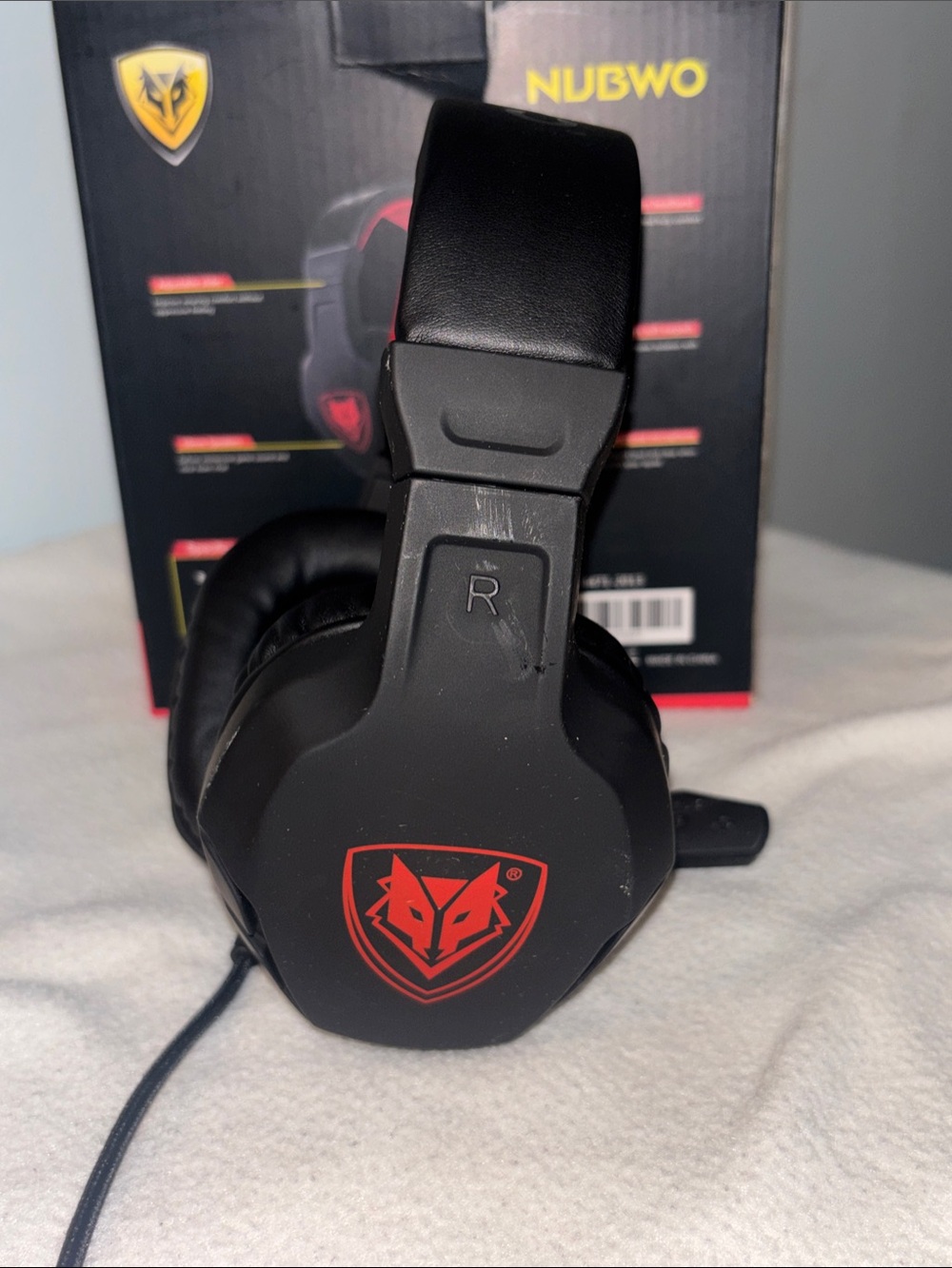 U3 Black & Red Wired Gaming Headset with Microphone - Picture 3 of 4